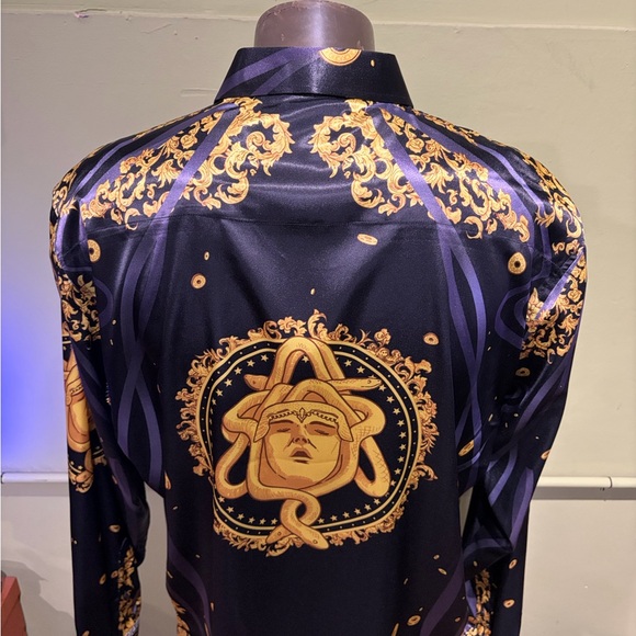 Barabas shirt button front black satan classic fit - Picture 7 of 7